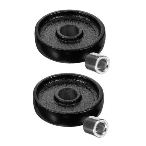 TOGEVAL 2 Piezas Ruedas de Reemplazo para Gato Hidráulico Ruedas Delanteras de Acero para Gatos de Piso Toneladas Soporte Estable y Maniobrabilidad Mejorada para Remolque