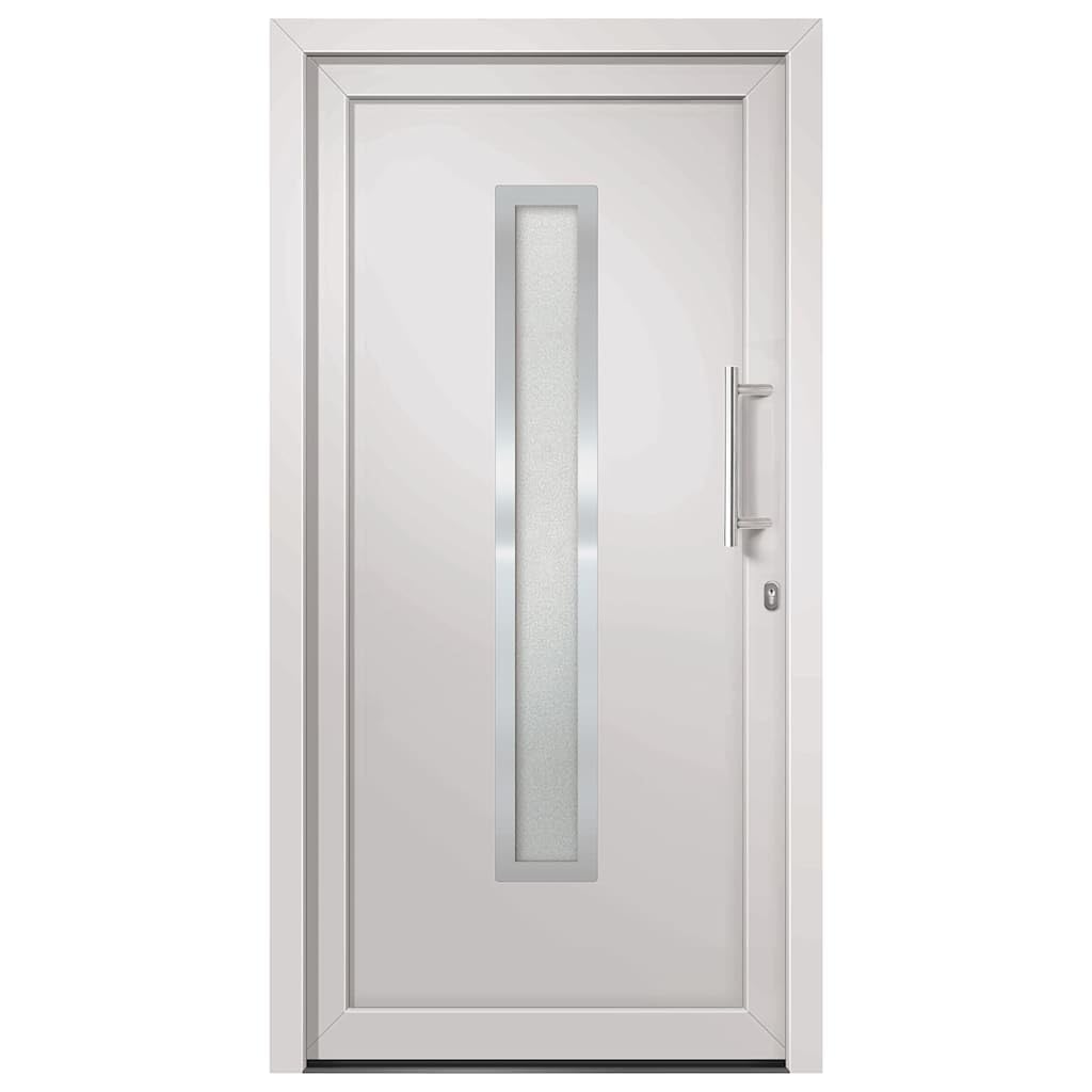 Aluminiowe drzwi wejściowe, białe, 98 x 208 cm