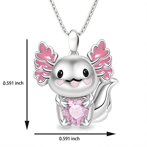 Luohao Cute Anime Axolotl Friendship Mexican Necklaces For Women Dainty Charm Unique Jewelry Gift thumb #1