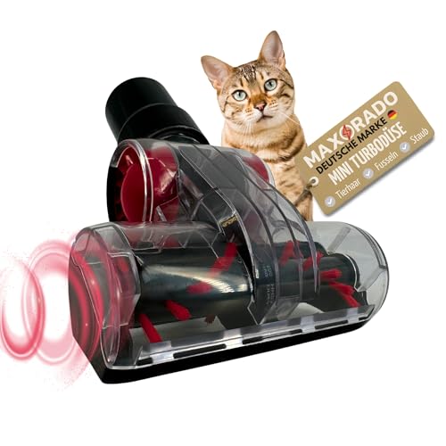 Mini Turbobürste für Tierhaare Fusseln Staubsauger 32mm 35mm Tierhaardüse Polsterdüse Tierhaar Bürste Düse Aufsatz kompatibel mit Bosch Siemens...