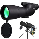 BIBIRE Spotting Scopes with Tripod and Phone Adapter, 25-75x60 HD Straight Spotting Scope with Carrying Bag Spotter Scope for Target Birdwatching Wildlife Viewing