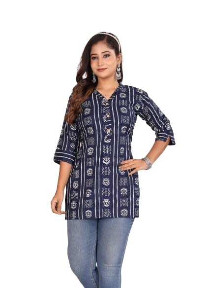 envera Women's Short Rayon Printed Kurta - Elegent & Everyday Comfort-picture-15