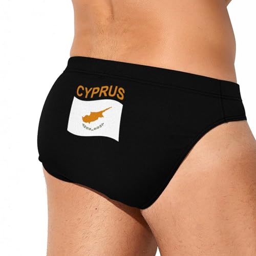 Flag of Cyprus Mens Swim Briefs Bikini Sexy Low Rise Trunks Swimsuit Bathing Suit Beach3