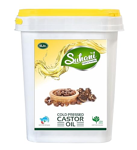 Image of Eywa Seeds & Exports Pvt Ltd Organic Castor Oil (5 Liter) Cold Pressed /Wood Pressed Oil | Arendiya /Castor Kachi Ghani Ka Tel (Suhani)