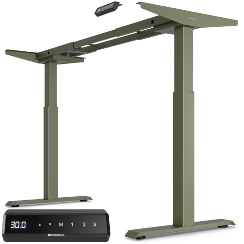 Image of Desktronic Height Adjustable Standing Desk Frame - Ergonomic Sit Stand Desk Frame, Electric Dual Motor, USB & USB-C Charging, Wobble-Free, Touchscreen, 3 Memory Presets, Anti-Collision