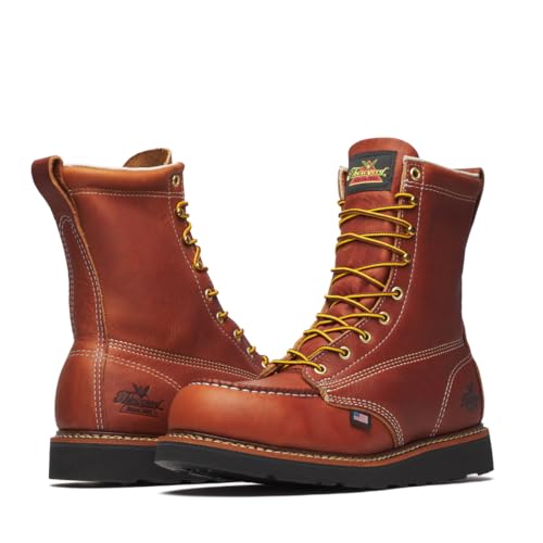 Thorogood American Heritage 8” Steel Safety Moc Toe Boot for Men, Industrial & Construction Boots with Rugged Leather Uppers and Slip-Resistant Outsole3