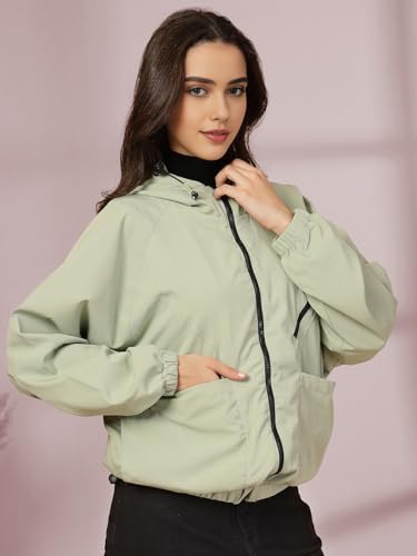 Image of CHKOKKO Sunscreen Jacket for Women Hooded Zipper Sports Jacket | UV Protection | Sun Protective | Lightweight Water Resistant | Riding Biker | Outdoor Travel Gym Running
