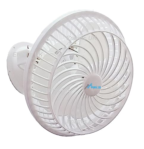 Image of Starvin 9 Inch Wall Mounted Fan | High Speed Cooling Fan with Wide Air Throw | Powerful Air Delivery, Adjustable Tilt, Low Noise Wall Fan for Home, Kitchen, Shop & Restaurant (White)