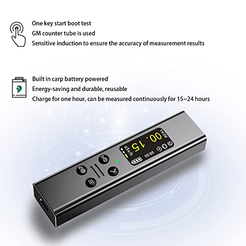 Image of Geiger Counter Nuclear Radiation Detector, Portable Handheld Beta Gamma X-ray X-Rays and Y-Rays，Rechargeable Radiation Monitor Meter