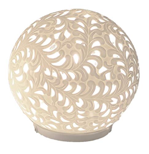 Formano 662378 Porzellan-Lampe Kugel Harmonie Romantik Weiß 18cm