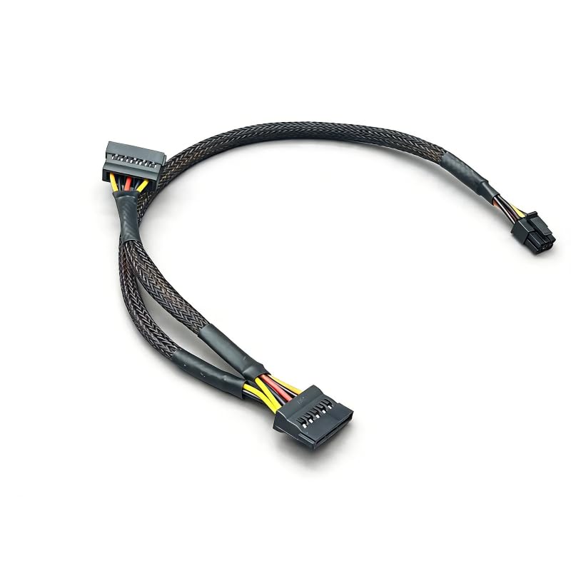 SATA Hard Drive Cable for Dell Mini 6-pin Power Connector Compatible with CT1250 ETC1250 QBT1250 QCT1250 QCS1250,15 pin SATA to 6-pin Hard Drive Power Adapter (for HDD/SSD) 13.78+5.91in