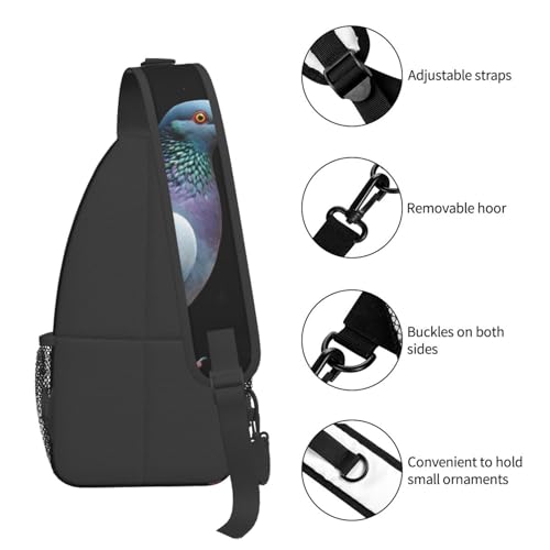 Mochila tipo sling negra para viaje y uso diario miniatura 4