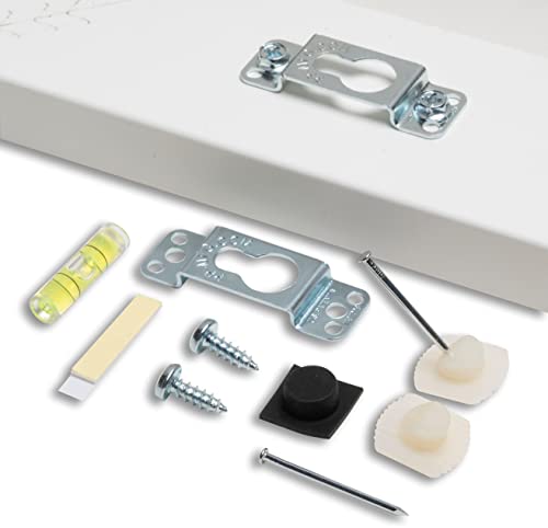 Image of Fletcher Picture Perfect No-Wire Hanging Kit | Keeps Frames Level with Flush Mount Hardware for Wall Art, Mirrors & Signs | Supports up to 50lbs. | 100 kit Bulk Pack