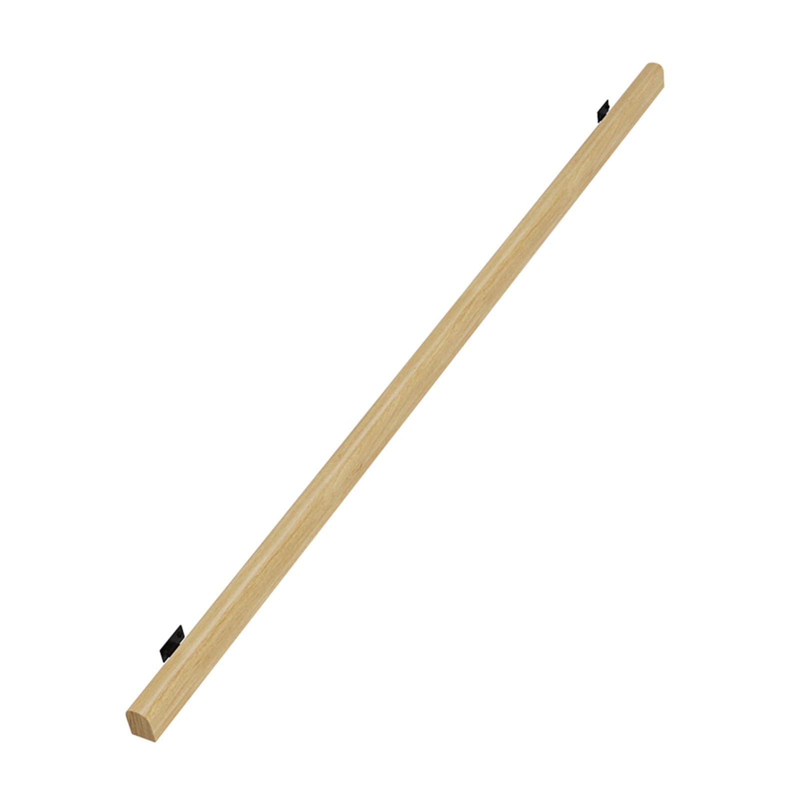 Rampe d'escalier en bois massif de 200cm avec supports muraux inclus