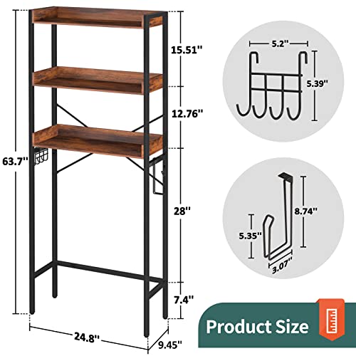 Yoobure-Over-The-Toilet-Storage-Rack-3-Tier-Bathroom-Toilet-Shelf-with-Hooks-Bathroom-Organizer-Over-Toilet-Storage-Bathroom-Shelves-Over-Toilet-for-Bathroom-Space-Saver-Above-Toilet-Shelves