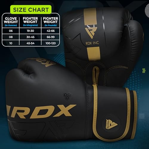 RDX Kinder Boxhandschuhe für Muay Thai Kickboxen Sparring, Maya Hide Leder Kara Junior Boxing Gloves, Sandsack Boxsack Punchinghandschuhe, Kickboxhandschuhe MMA Kampfsport 6oz 8oz
