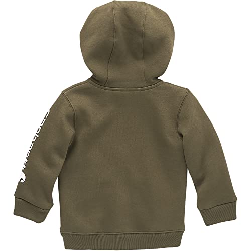 Image of Carhartt Kid's CP8675 Long-Sleeve Full-Zip Logo Sweatshirt - Boys