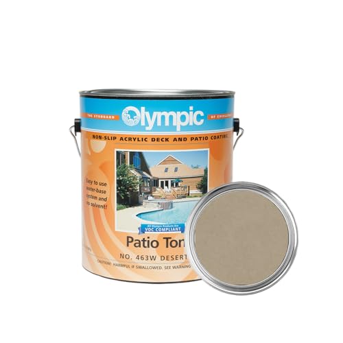Olympic Patio Tones - Desert Sun - 1 Gallon - Non-slip acrylic deck and patio coating, concrete