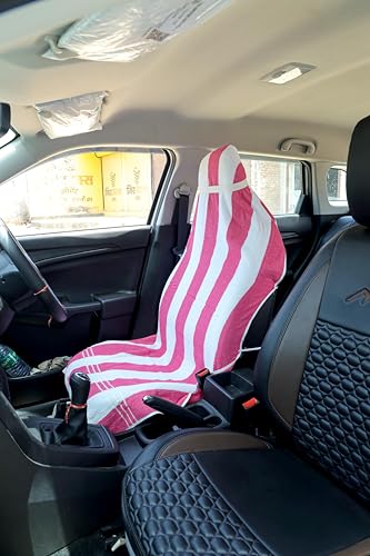 Image of ROMAN HOME 100% Superfine Cotton Solid Large Luxury Office Chair Towel with Tie Knot 450 GSM - (Pack of 1) Original Product AS PER Picture Shown (1, car red line)