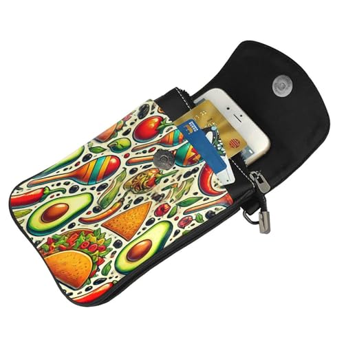 Cell Phone Crossbody Purse Mexico Spicy Taco Womens Shoulder Wallet With Phone Pocket4