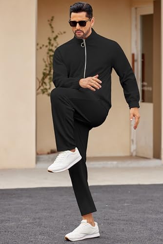 COOFANDY Mens 2 Piece Tracksuit Casual Sweatsuits Full Zip Track Suits Jogging Athletic Suit Sets3