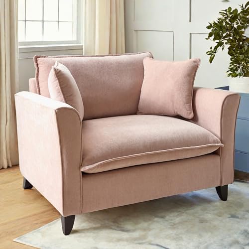 Sillón estándar chenille rosa cómodo miniatura 3