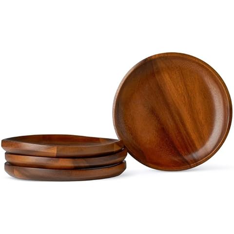 Nambe Acacia Wood Appetizer Plate Set Cover
