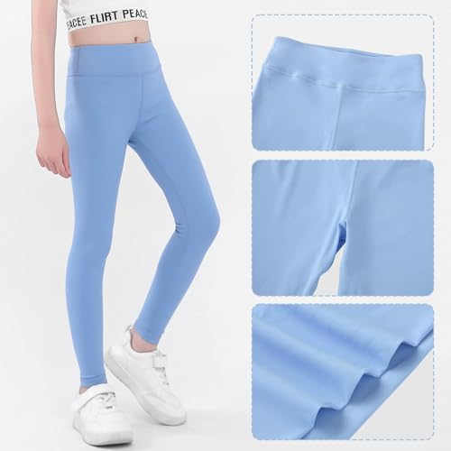 Girls' Leggings 3-Pack Kids Dance Running Yoga Pants Stretchy High Waist Tights Pants 3-11 Years2