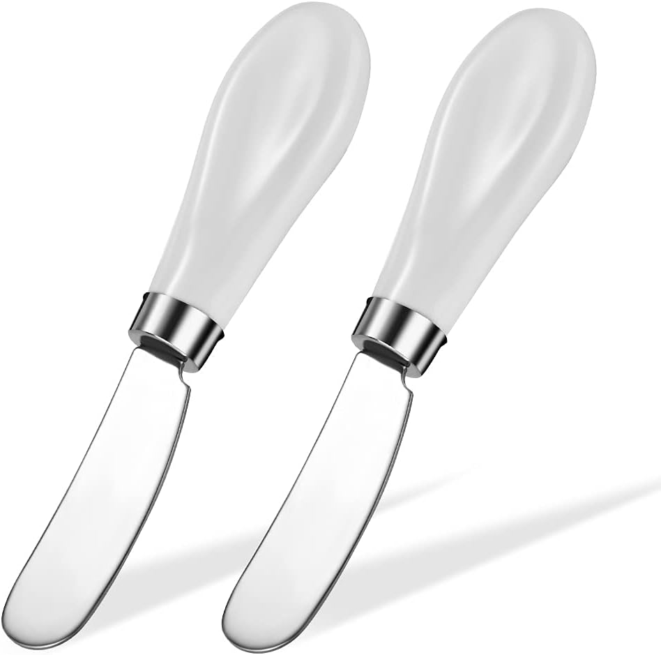 ISKYBOB 2 Pieces 5In Stainless Steel Butter Spreader