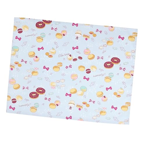 ランチョンマット 小学校 女の子 52cm×40cm 幼稚園 保育園 給食 お弁当 布 子供 日本製 長方形 大判 (NEWマカロン サックス ブルー)