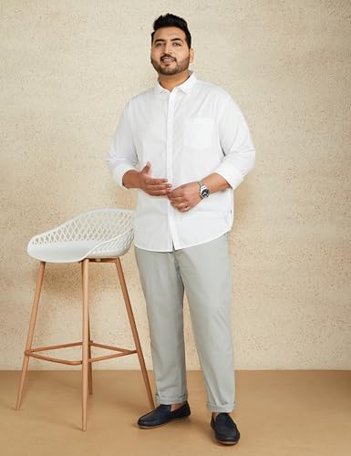 Image of Amazon Brand - Symbol Men's Cotton Shirt | Casual | Plain | Full Sleeve | Summer - Regular Fit (Available in Plus Sizes)