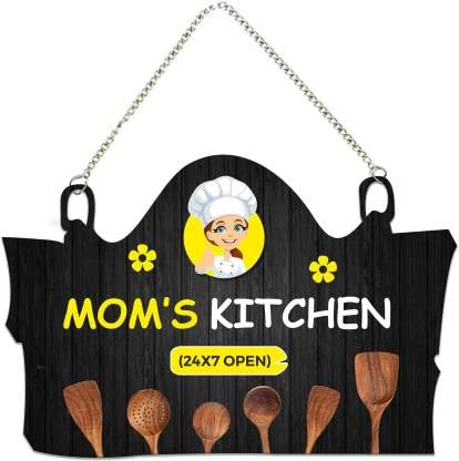 Kishu Craft Designer MOM'S KITCHEN Printed Wooden Wall Hanging for Home Decor/Gifts/Hotel/Cafe Decorative Item*155-image-43