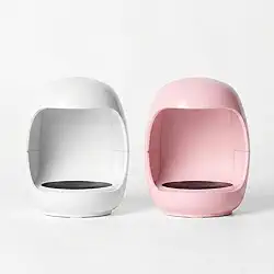 Mini Cabine UV LED para Secagem de Unhas Cor Rosa Claro e Branco Secagem Rápida 30 Segundos Portátil Conexão USB (Rosa Claro)