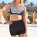 Swim Shorts Women High Waist Tummy Control Board Shorts Swimwear Bottoms Bikini Beach Boyleg Swimming Briefs (M, Black) - Image 6