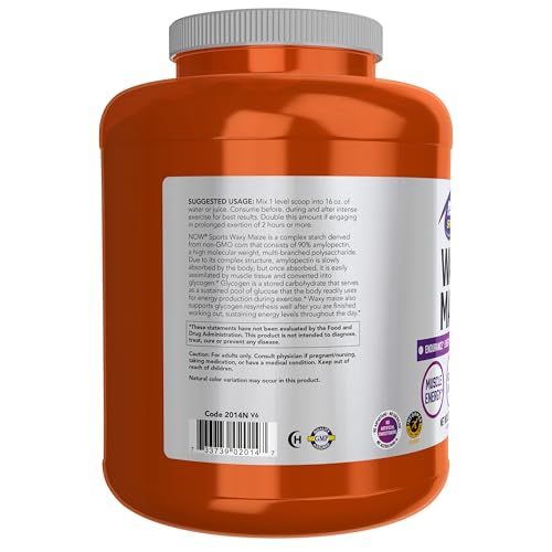 Image of NOW Foods Sports Nutrition, Waxy Maize Powder, Endurance* /Energy Production* /Recovery*, 5.5-Pound