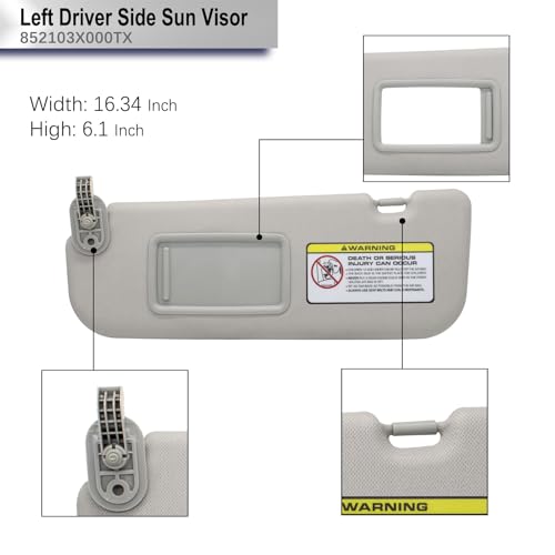 image for CRAZYPARTS Driver Left & Passenger Right Side Sun Visor Compatible wit