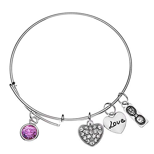 Infinity Collection June Birthstone Bracelet, Birthstone Jewelry, June Birthstone Jewelry, Birthstone Bangle Bracelet, for Women