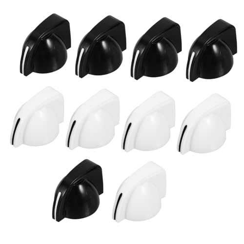 WESIEVYA 10個チキンヘッドノブ 交換用ポテンショメータノブ ギターパーツ アンプやエフェクトペダル用コントノブ ベースギター対応