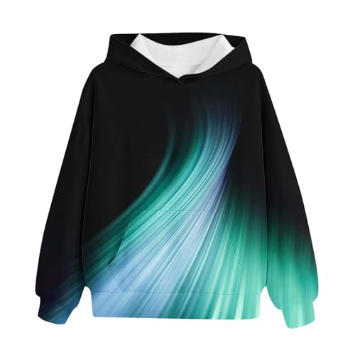 Cute Hoodies for Girls Trendy Gradient Casual Hooded Sweatshirts Oversized Long Sleeve Pullover Tops 3-14 Years2