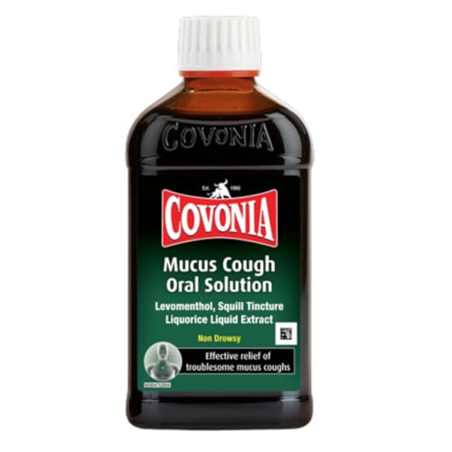 Covonia Mucus Cough Oral Solution Loosen Chesty Coughs & Troublesome Stubborn Mucus Suitable for Vegetarians Vegans & Coeliacs For Adults & Children Aged 5 + Cough Medicine 300ml