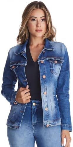 Jaqueta Jeans Zuren Premium Botões Azul