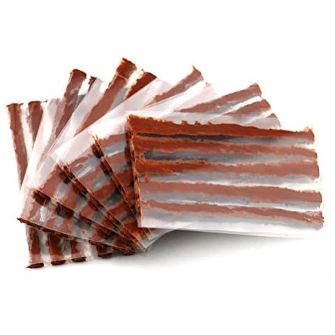 LEORX Car Bike Tubeless Tyre Repair Seals Rubber Strip - 30pcs (Brown) Cover