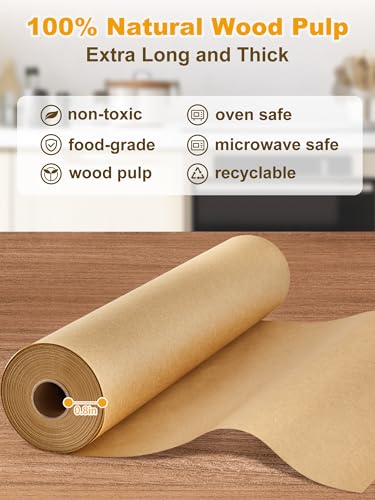 Smartake 200 Pcs 12X16 Inches Parchment Paper Baking Sheets Bundle With 13 In X 278 Ft Parchment Paper Roll thumb #3