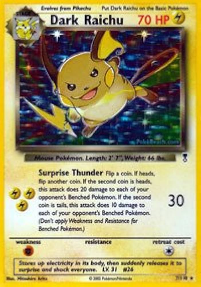 Pokemon - Dark Raichu (7) - Legendary Collection - Reverse Holo