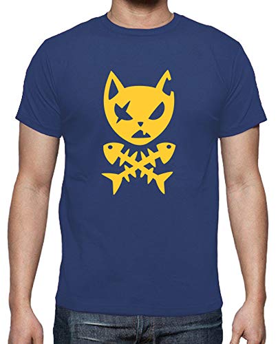 tostadora Tee Shirt Cat Pirate - Tee Shirt Homme, qualité supérieure Bleu Royal Taille XL