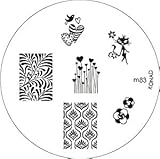 Pochoir pour le kit Nail Art Konad. Etendez votre gamme de dessins avec ces pochoirs en acier chromé, inusables.