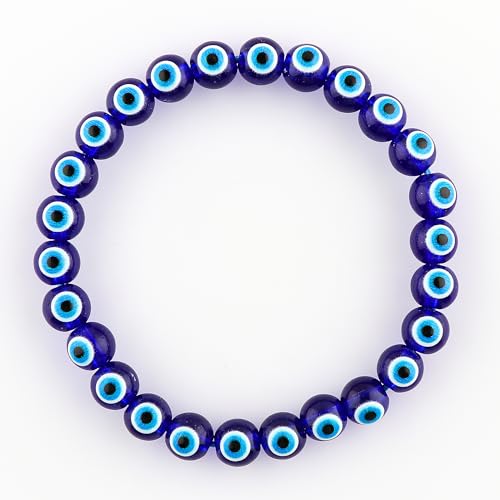 CRYSTALIS Protection & Good Luck - Evil Eye Elastic Beaded Stretch Bracelet, Chakra Healing Beads Jewelry for Men & Women, Adjustable Bracelet, Gift Giving Bracelet, 7.25 to 7.50 inch3