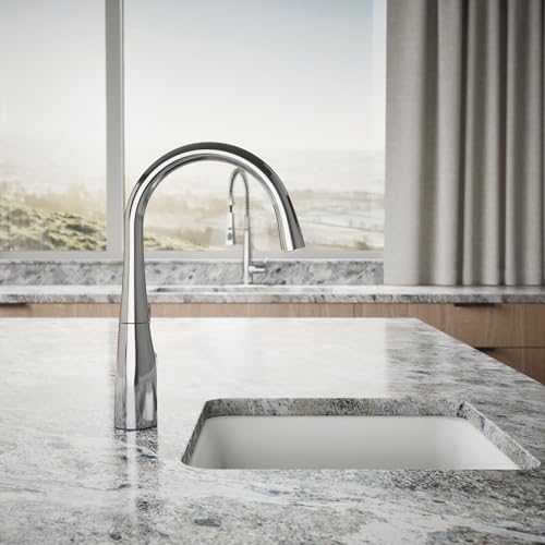 Image of KOHLER 22034-CP Simplice Single Handle Kitchen Bar Faucet, Prep Sink Faucet, Single Hole Installation, Polished Chrome