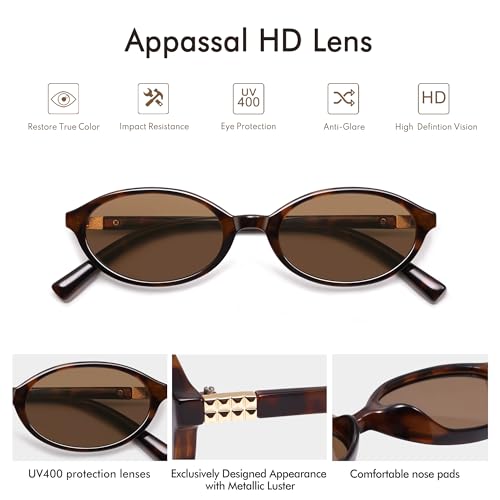Retro Oval Sunglasses for Women Men Small 90s Trendy Narrow Vintage Fashion Funny Chic Sun Glasses AP3728