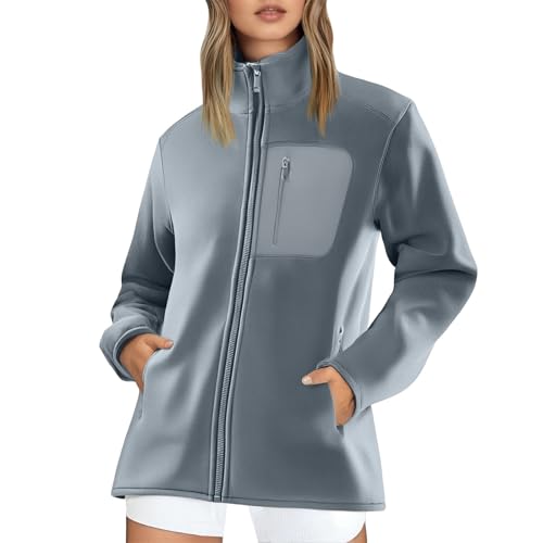 Veste décontractée femme en polaire chaude avec fermeture éclair isolante